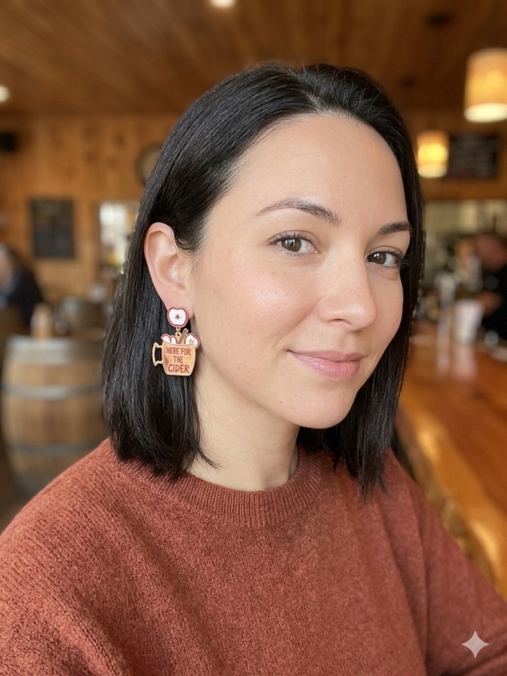 SugarFix BaubleBar Apple Cider Dangle Earrings Fall Thanksgiving New NWT